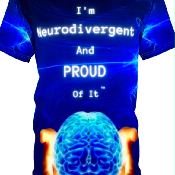 Neurodivergent and Proud of it! Unisex Cut & Sew Tee. Show Your Support - Picture 3 of 7